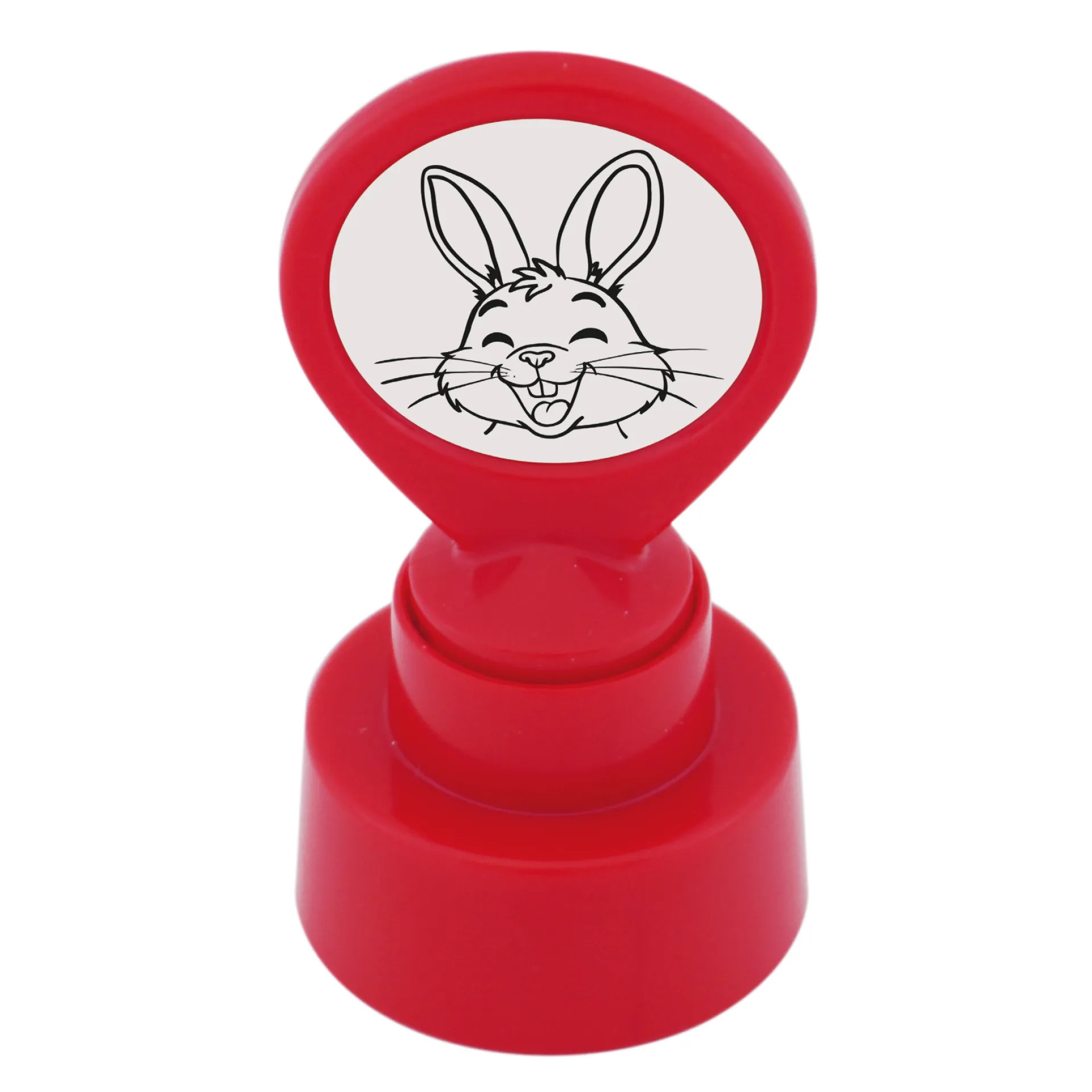 Siebdruck-Stempel "Perpetuum" rund "Hase"