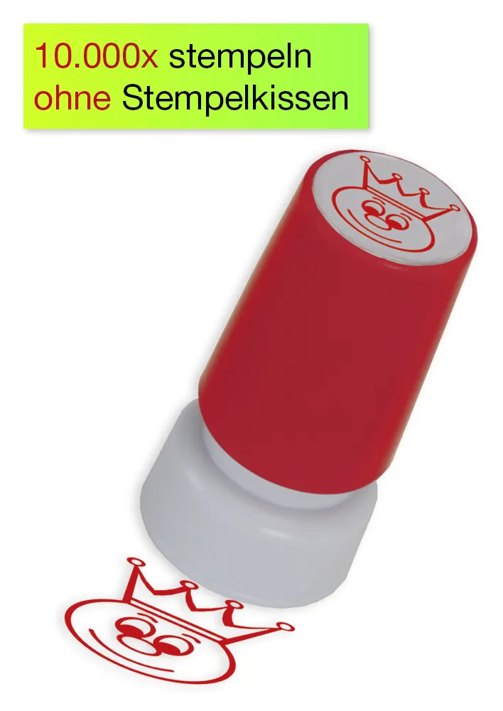 Stempel, Gesicht mit Krone