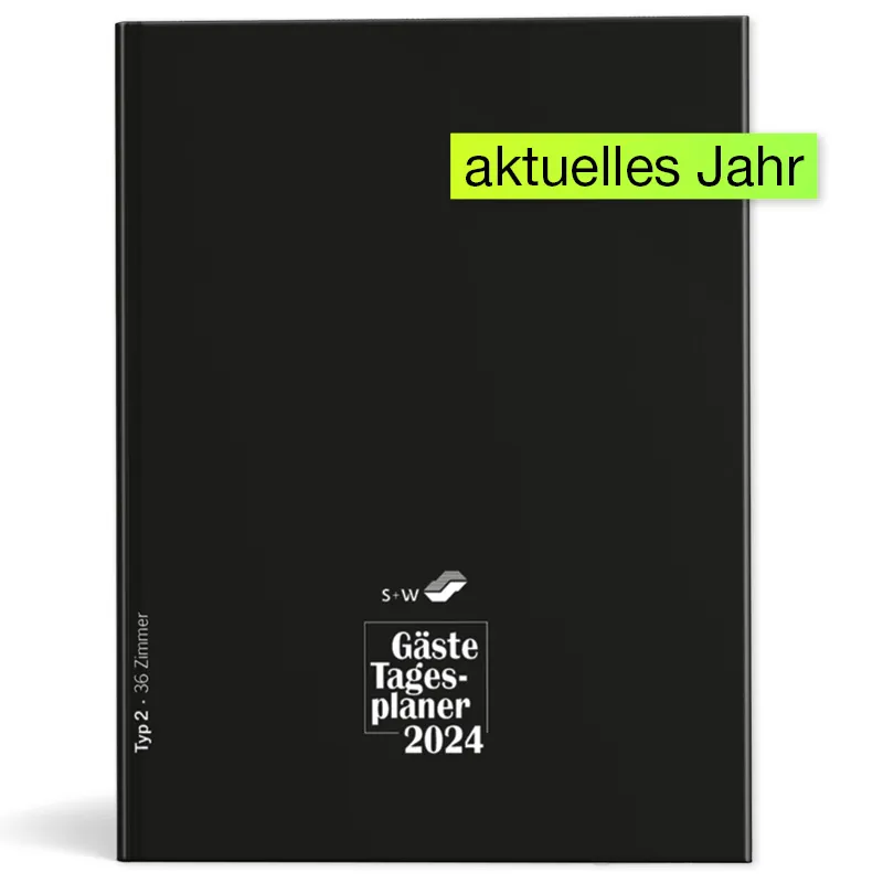 s+w Gäste-Tages-Planer 2026, Typ2, 36 Zimmer