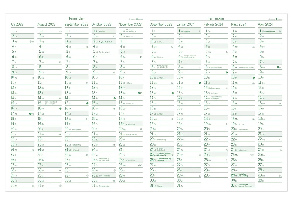 s+w Unterrichts-Planer A4++ 26/27 Flexi - 10 Stunden