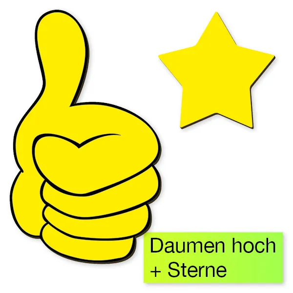 Set Moderations-Sticker divers, magnetisch