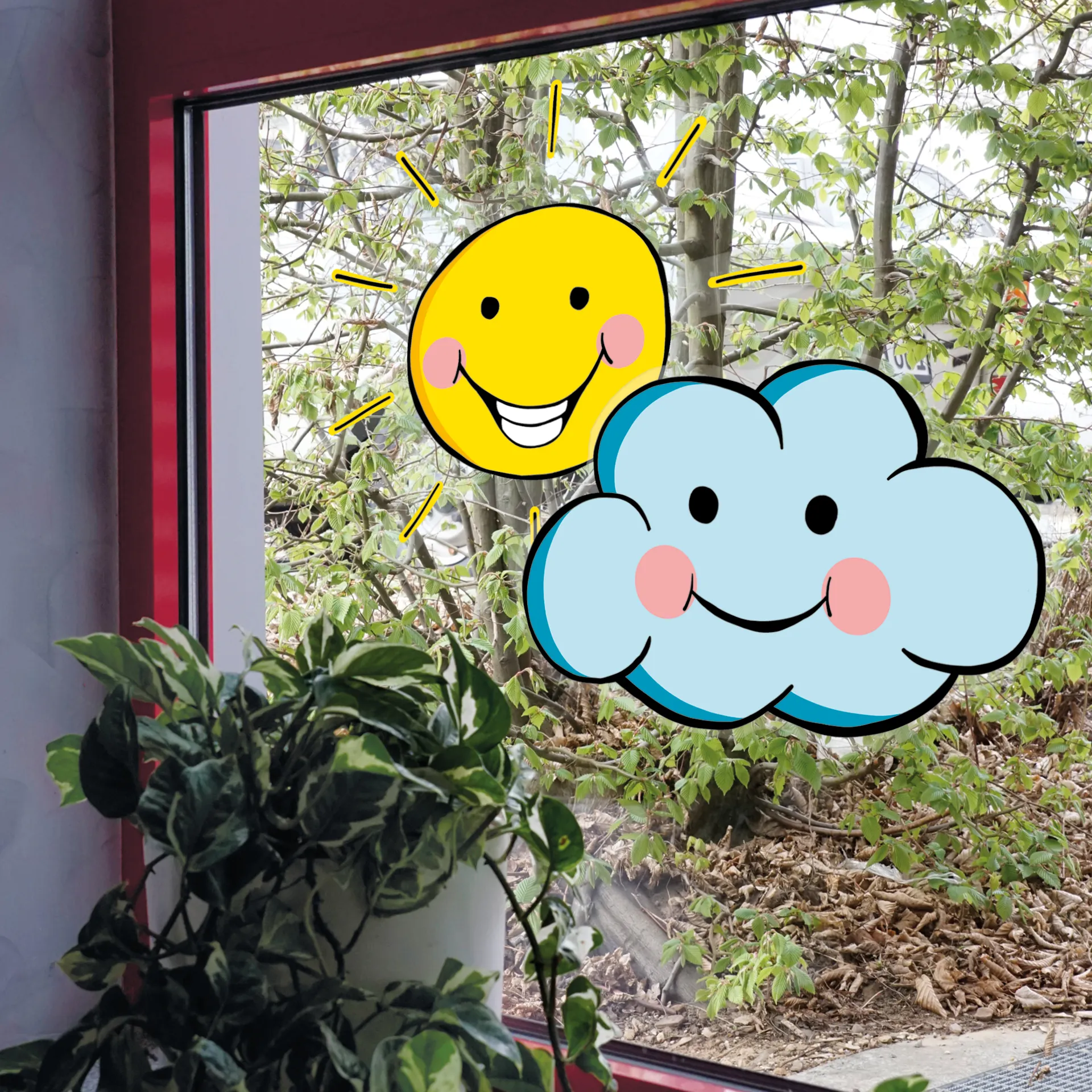 Fensterfolien "Wetter", statisch, 6-tlg.