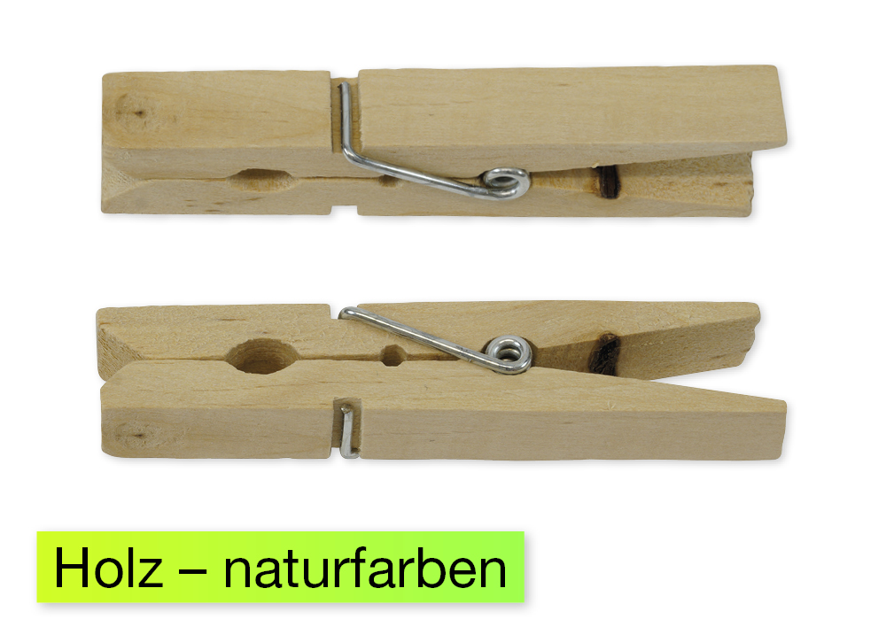 Klammern Holz groß, 50-tlg.
