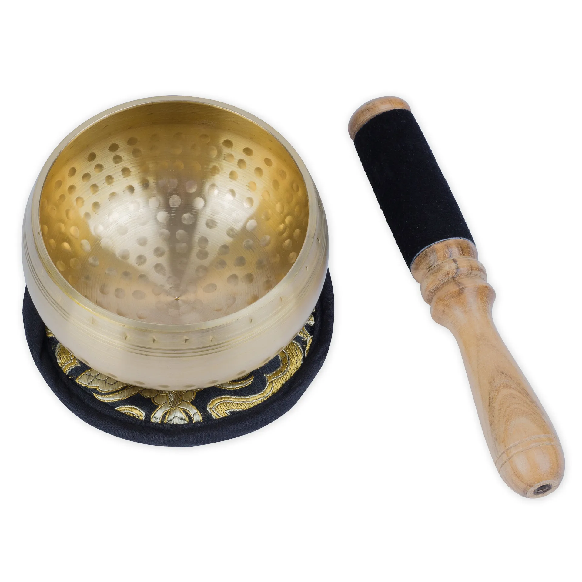 Metall-Klangschale "Zen" im Stickbeutel