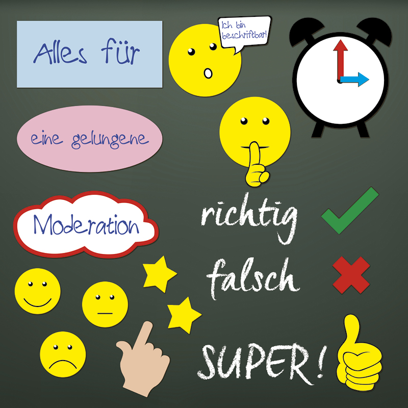 Moderations-Material magnetisch, 64-tlg., in Box Moderations-Material magnetisch, 64-tlg., in Box