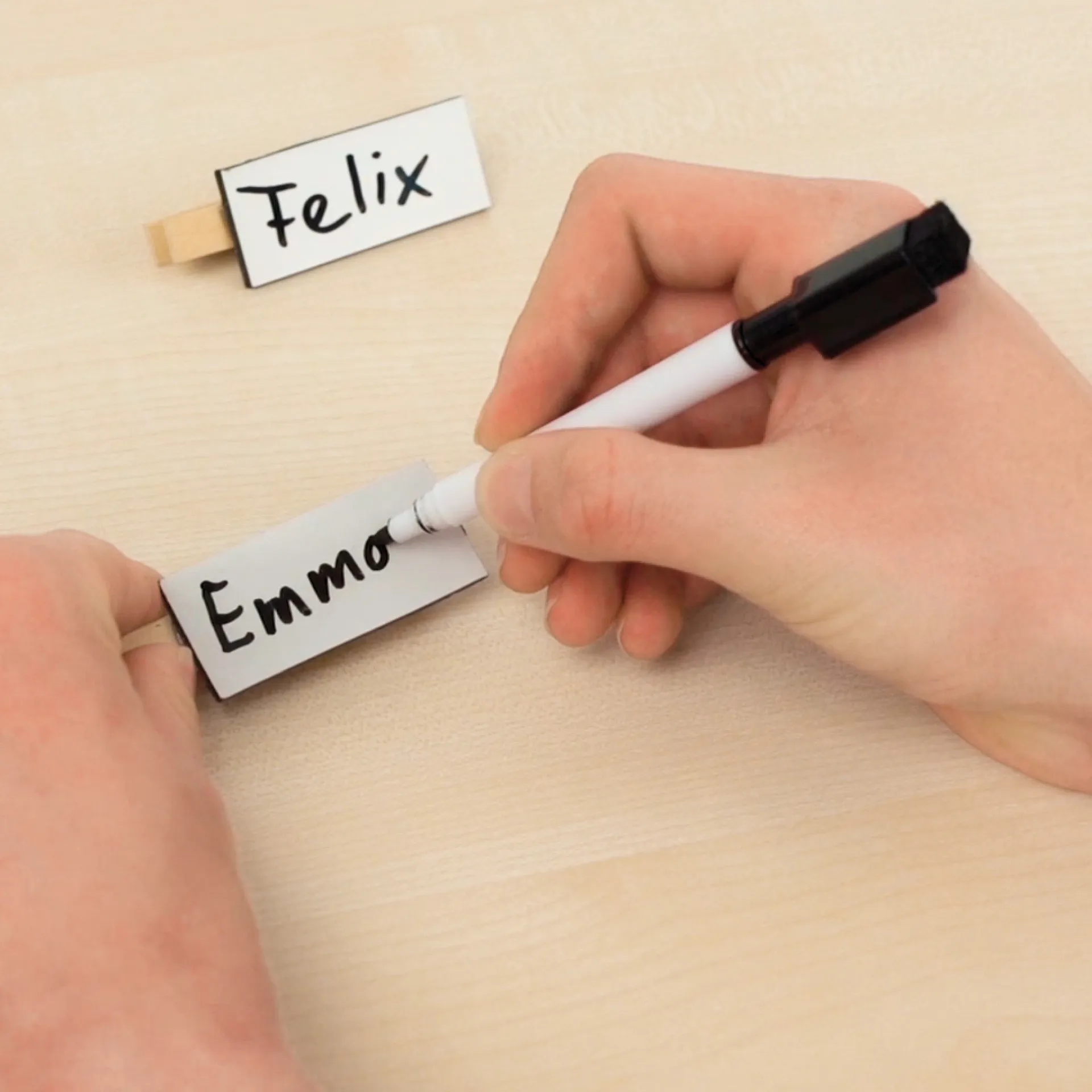 Klemm-Täfelchen weiß, 6-tlg.