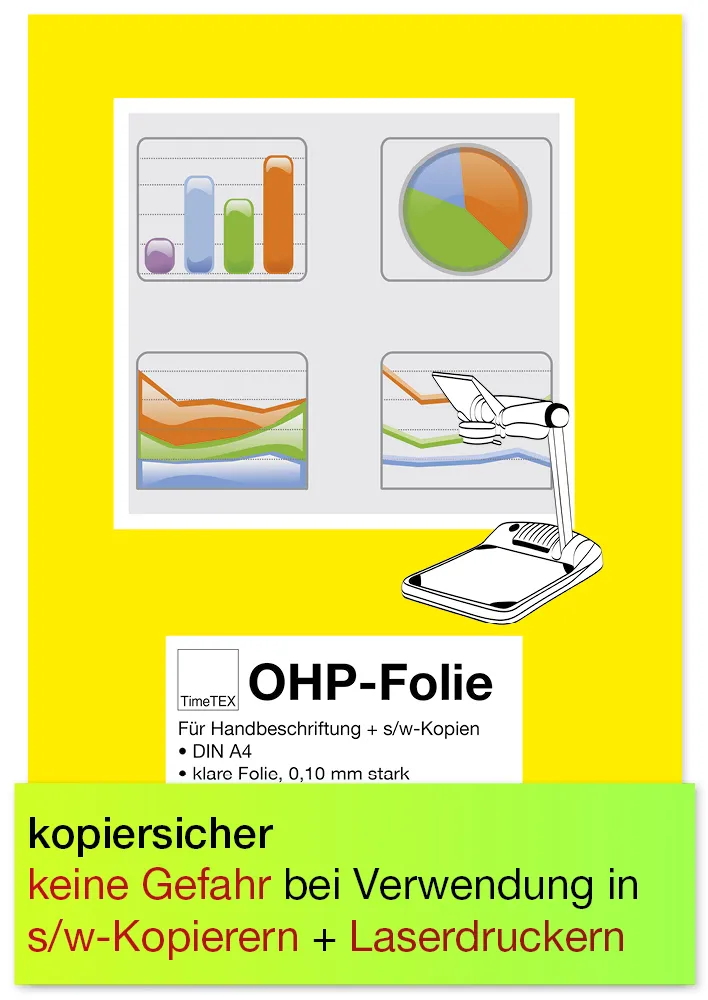 TimeTEX-OHP-Folie (kopierfähig), Box 100 Stück