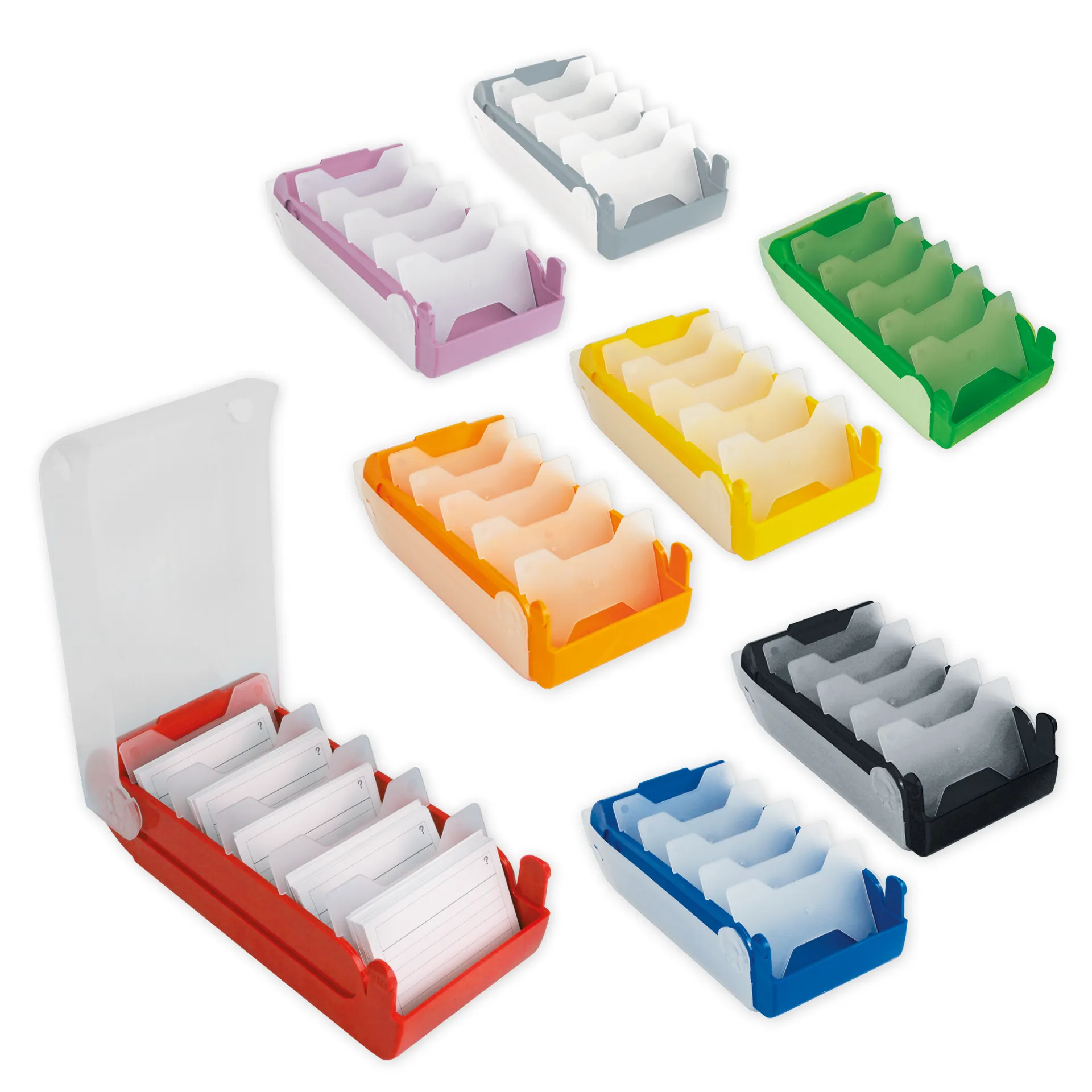 Lern-Karteikasten Kunststoff für A8