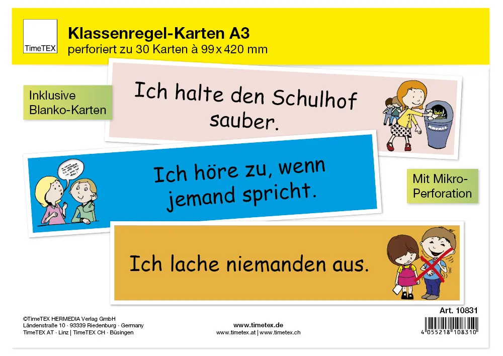 Karten "Unsere Klassenregeln" Karten "Unsere Klassenregeln"