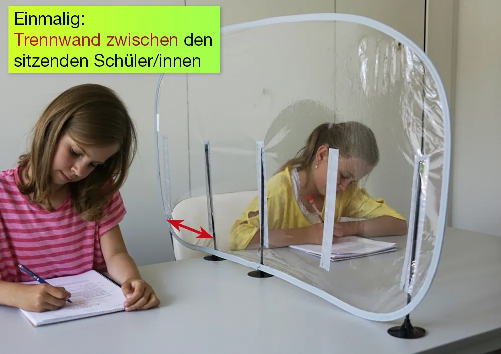 Hygiene-Schutzaufsteller Basic XL, einfache Trennwand