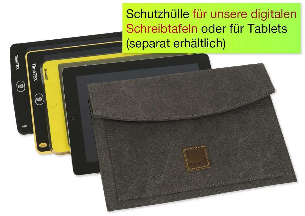 Tablet-Hülle aus Canvas mit Einstecktasche, 30x21 cm