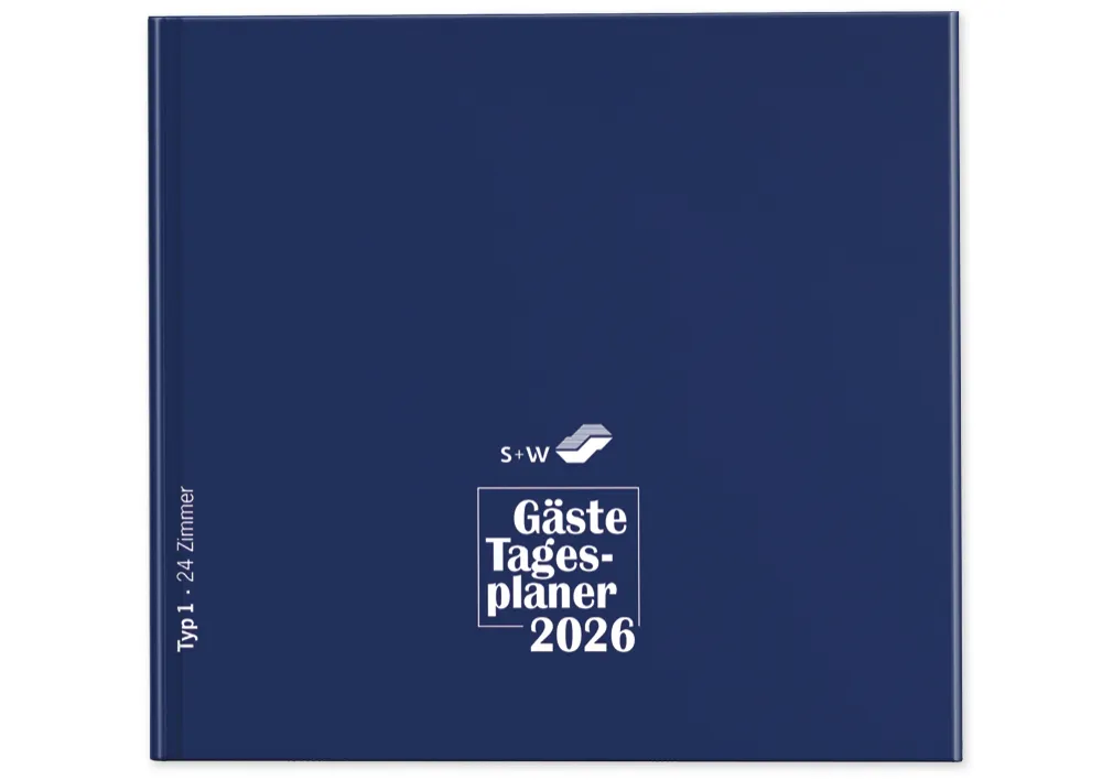 s+w Gäste-Tages-Planer 2026, Typ1, 24 Zimmer