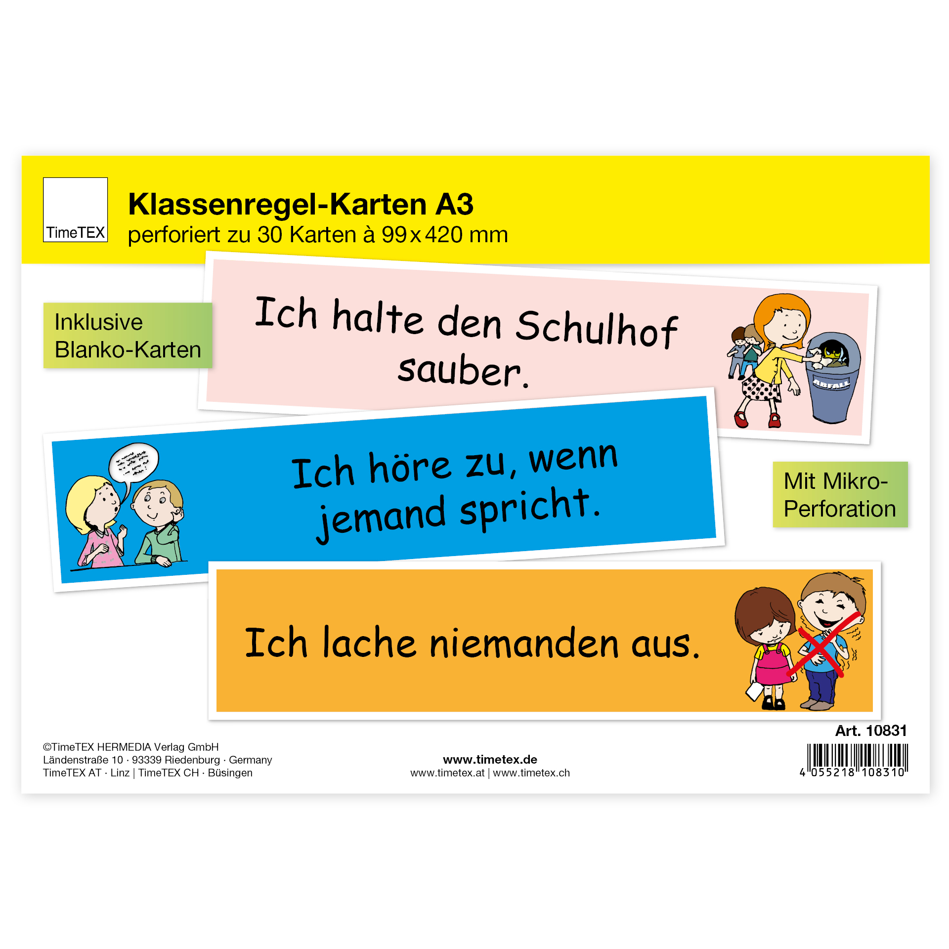 Karten "Unsere Klassenregeln"