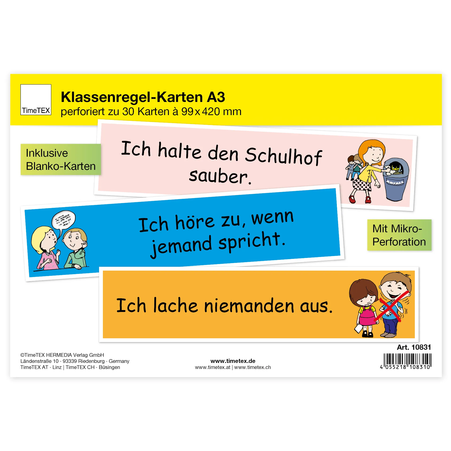 Karten "Unsere Klassenregeln"