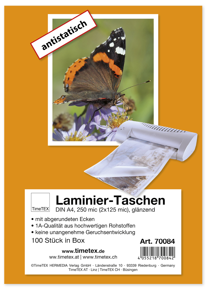 Laminiertaschen A4 2x125 mic, Glanz