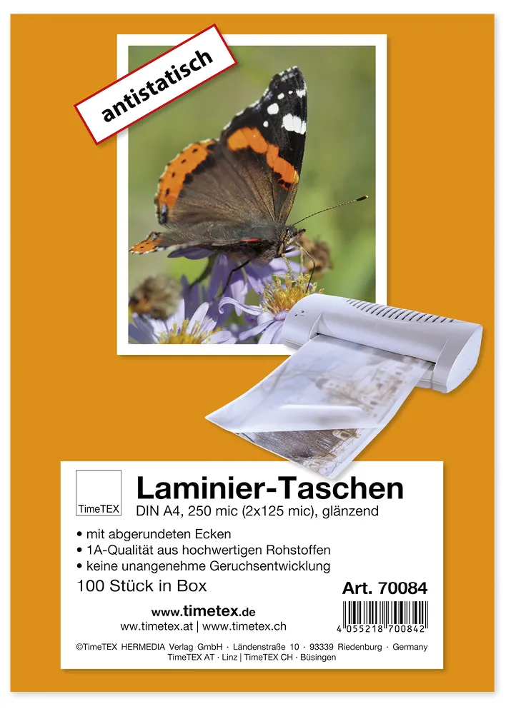 Laminiertaschen A4 2x125 mic, Glanz