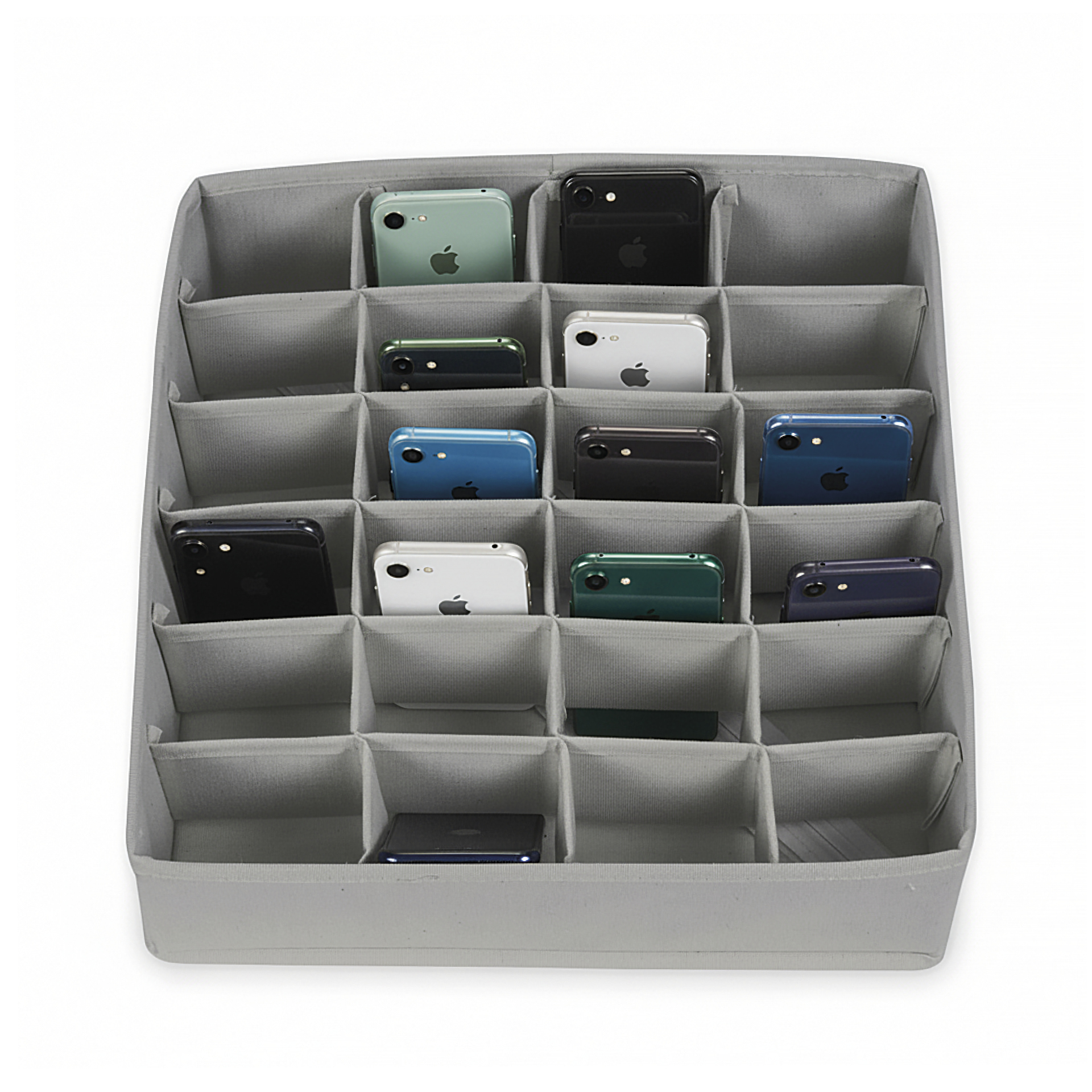 Handy-Parkplatz L, grau, 24 Fächer