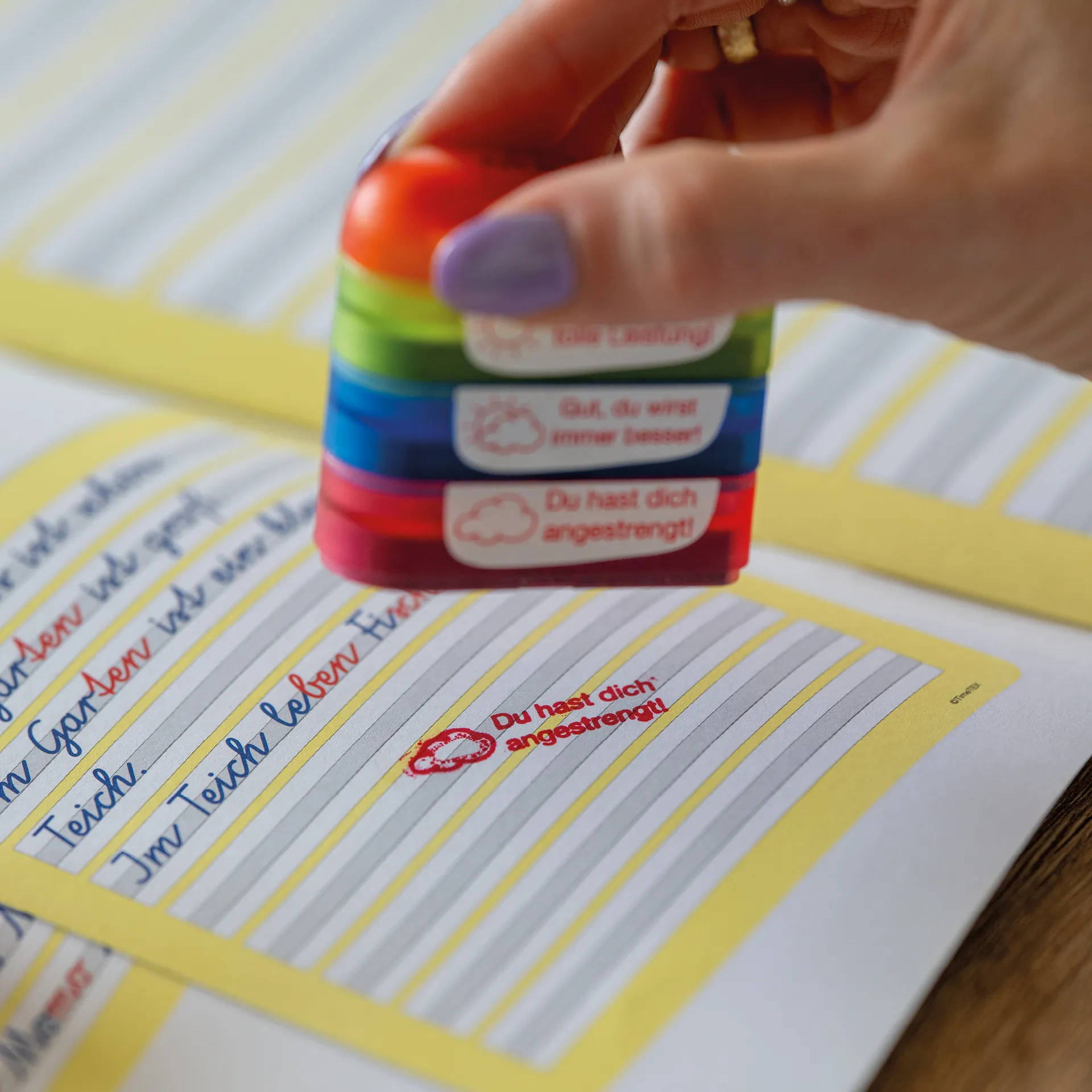 Stempel-Türmchen, Sonne und Wolken