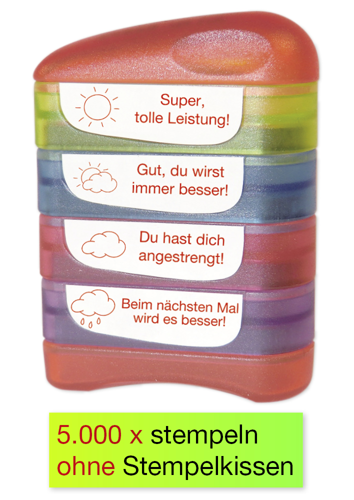 Stempel-Türmchen, Sonne und Wolken