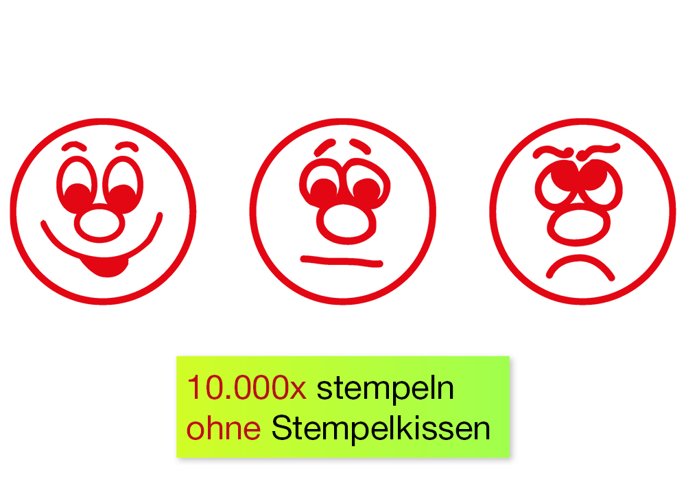 Stempel, Gesichter 3-tlg.