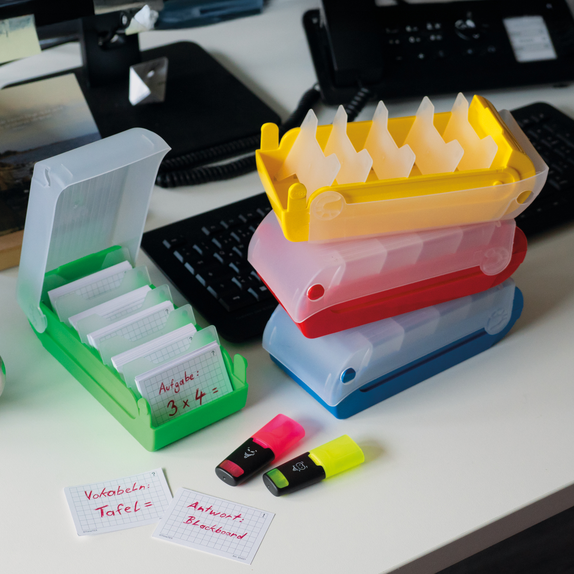 Lern-Karteikasten Kunststoff für A8