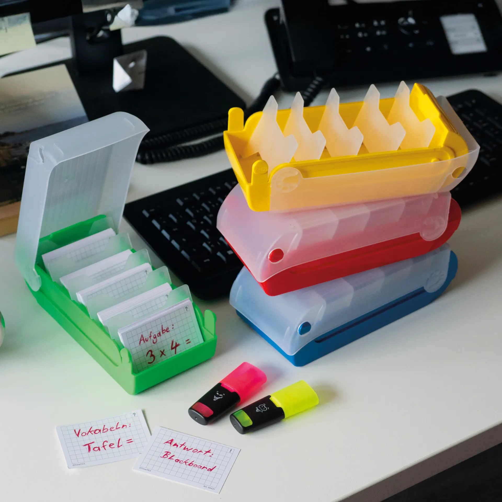 Lern-Karteikasten Kunststoff für A8