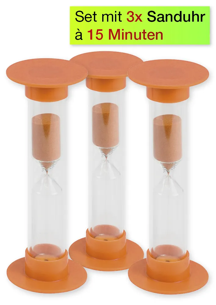 Set Sanduhren 14,5cm hoch, 3-tlg.