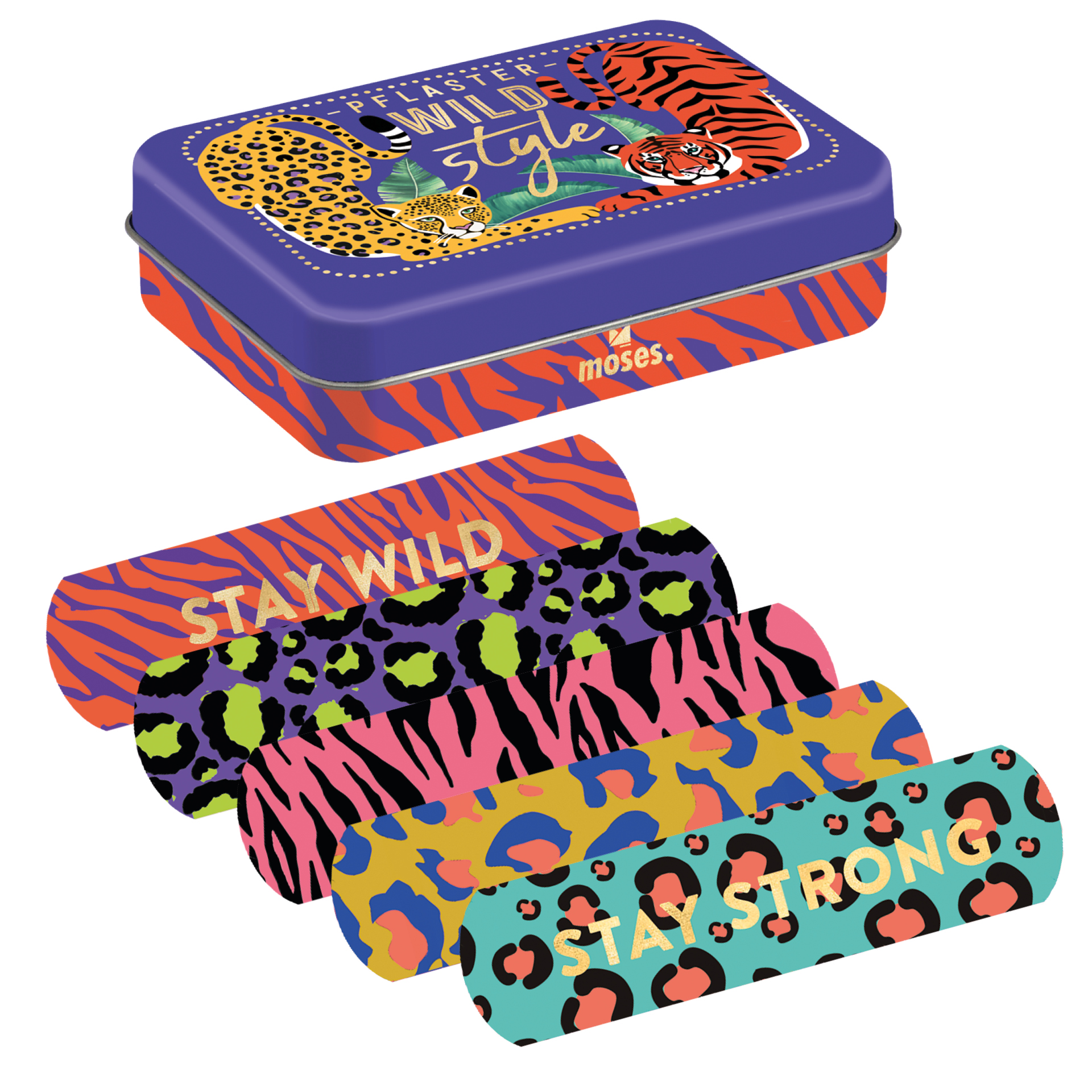 Pflaster-Box "Wild Style", 20 Stück in Metallbox