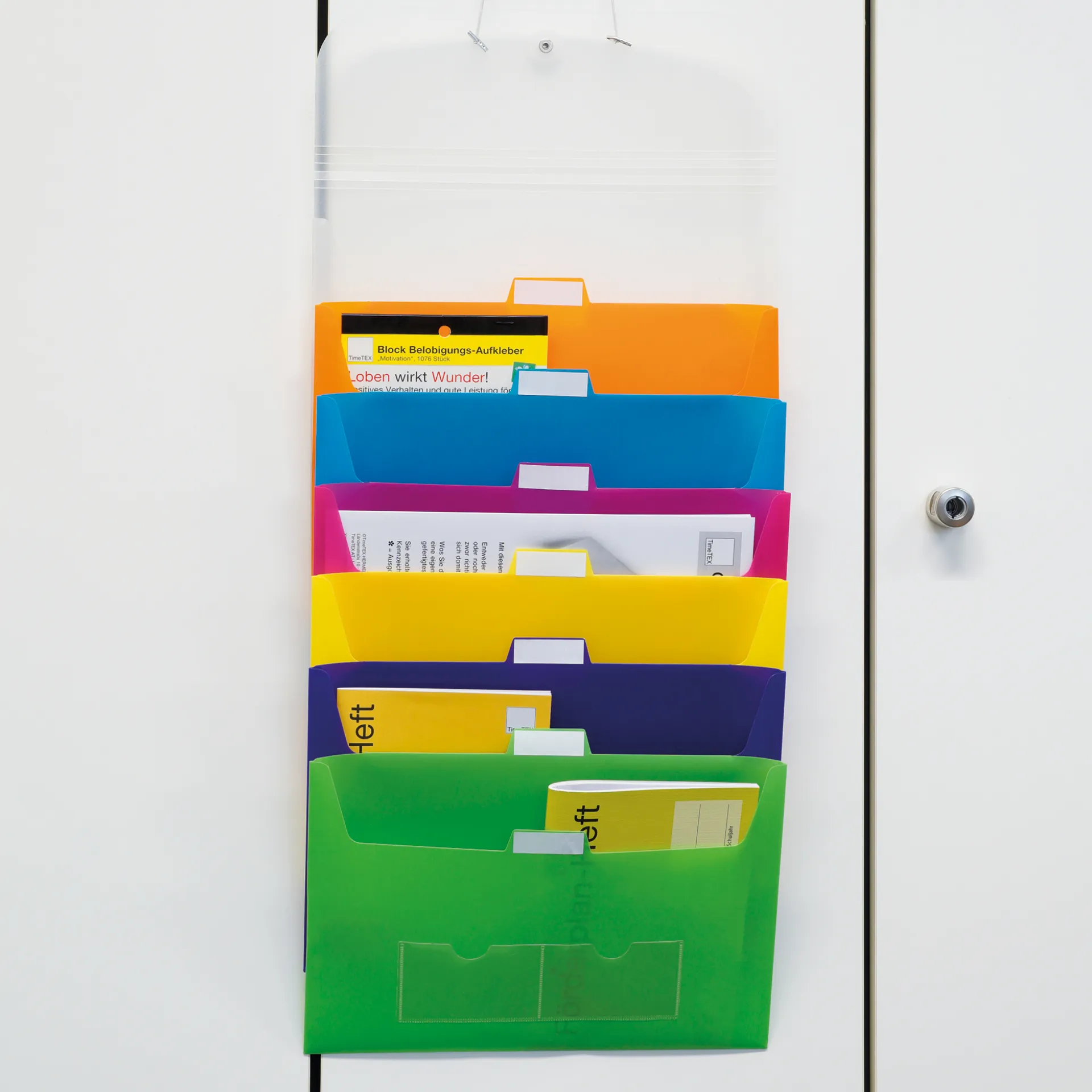 Hänge-Orga-Mappe für A4, 7 Fächer, transparent