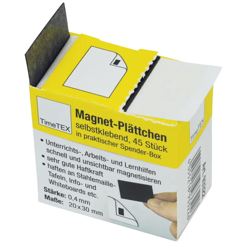 Spenderbox Magnet-Quadrate selbstklebend, 45-tlg.