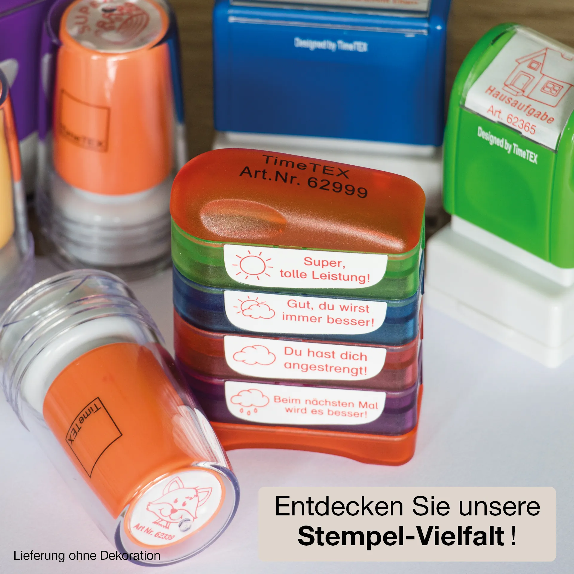 Stempel-Türmchen, Sonne und Wolken