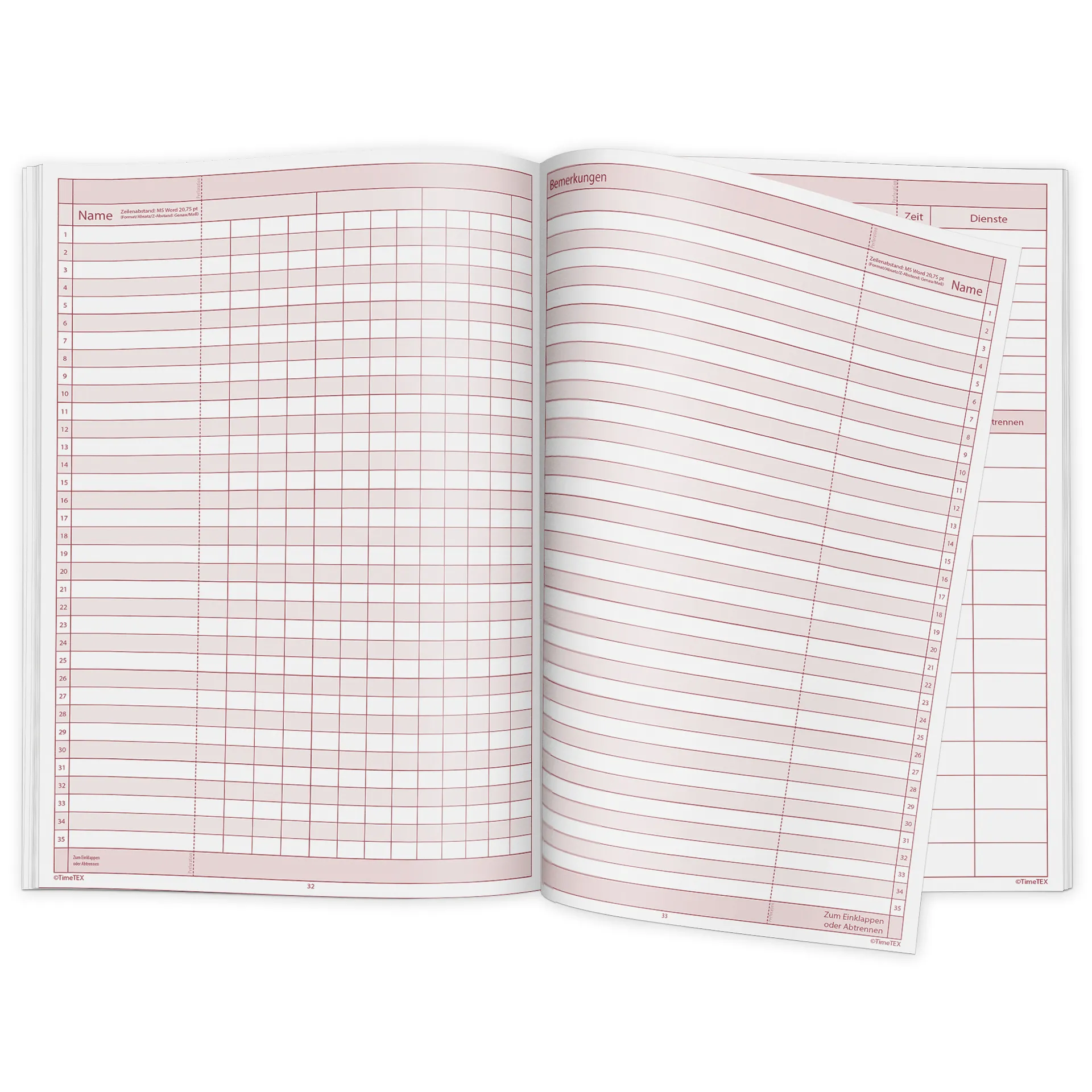 TimeTEX Klassen-/Kursheft A4, 64 Seiten
