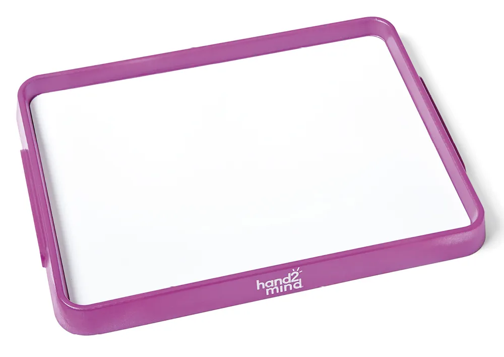 Multifunktions-Tablett mit Whiteboard und erhöhtem Rand, magnetisch, 6 Stück