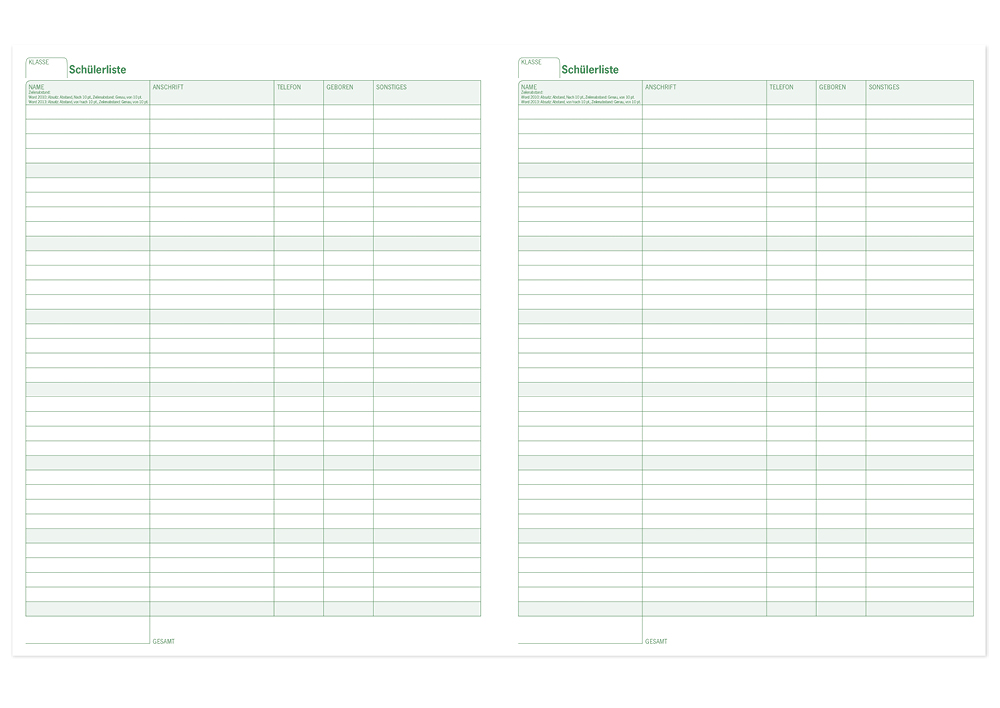 s+w Unterrichts-Planer 25/26 - 10 Stunden  A4++