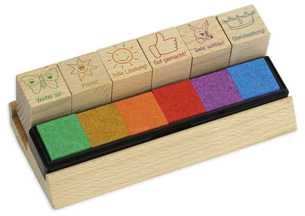 Stempel Holz, 6-tlg. Lob 1