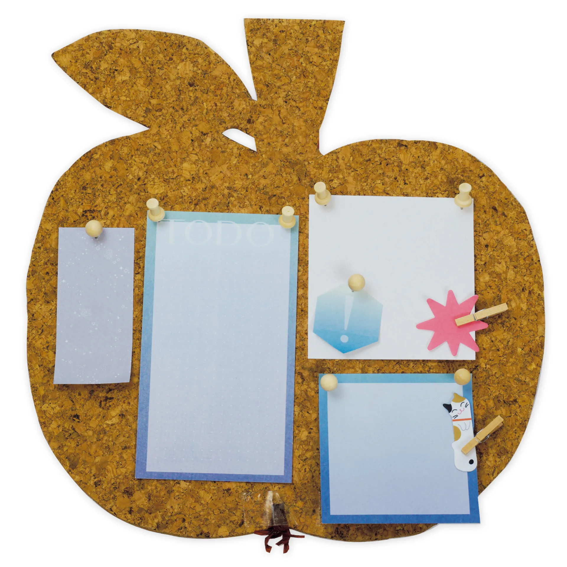 Natura-Büro-Set Pinnnadeln und Klammern aus Holz, 100-tlg.