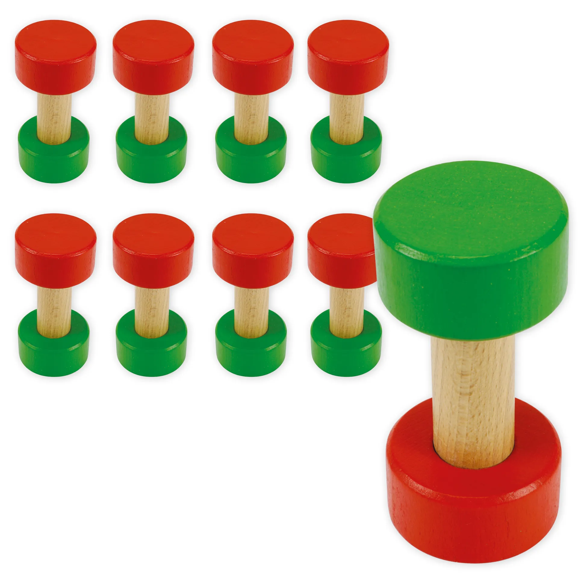Klassensatz Gruppen-Ampel aus Holz, 8-tlg., in Stapel-Box