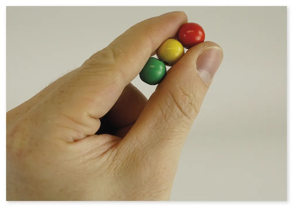 Holz-Fädel-Perlen bunt, 80-tlg.