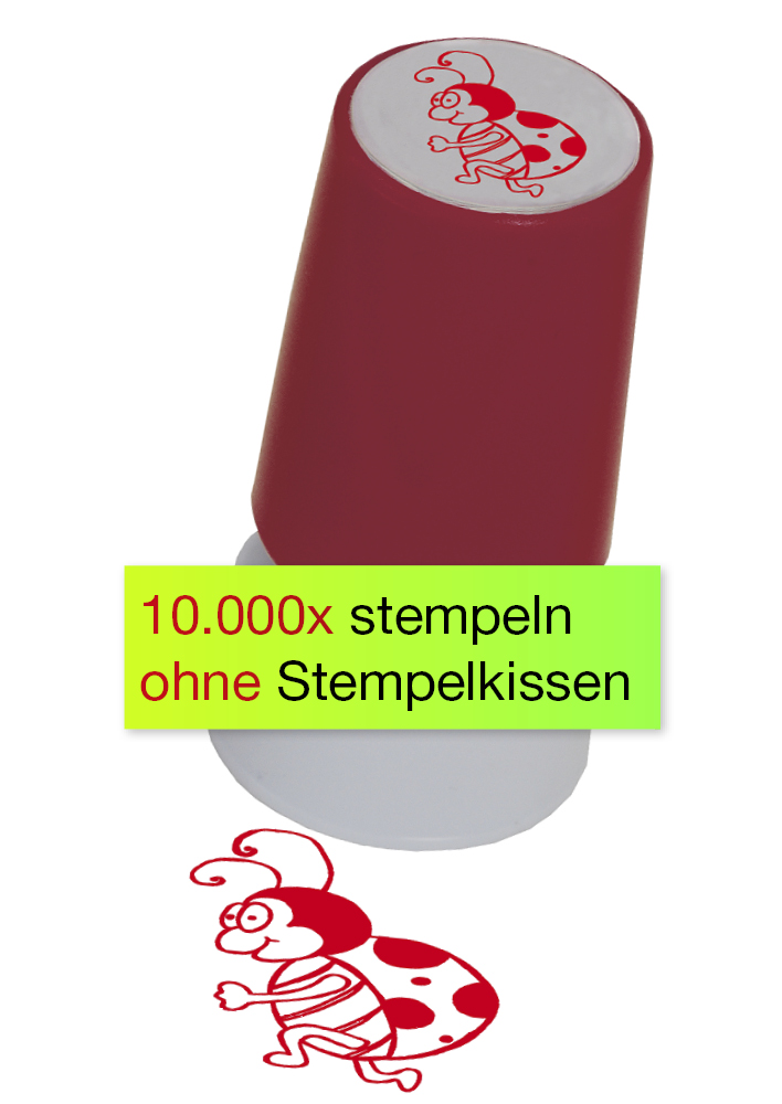 Siebdruck-Stempel "Perpetuum", "Marienkäfer"