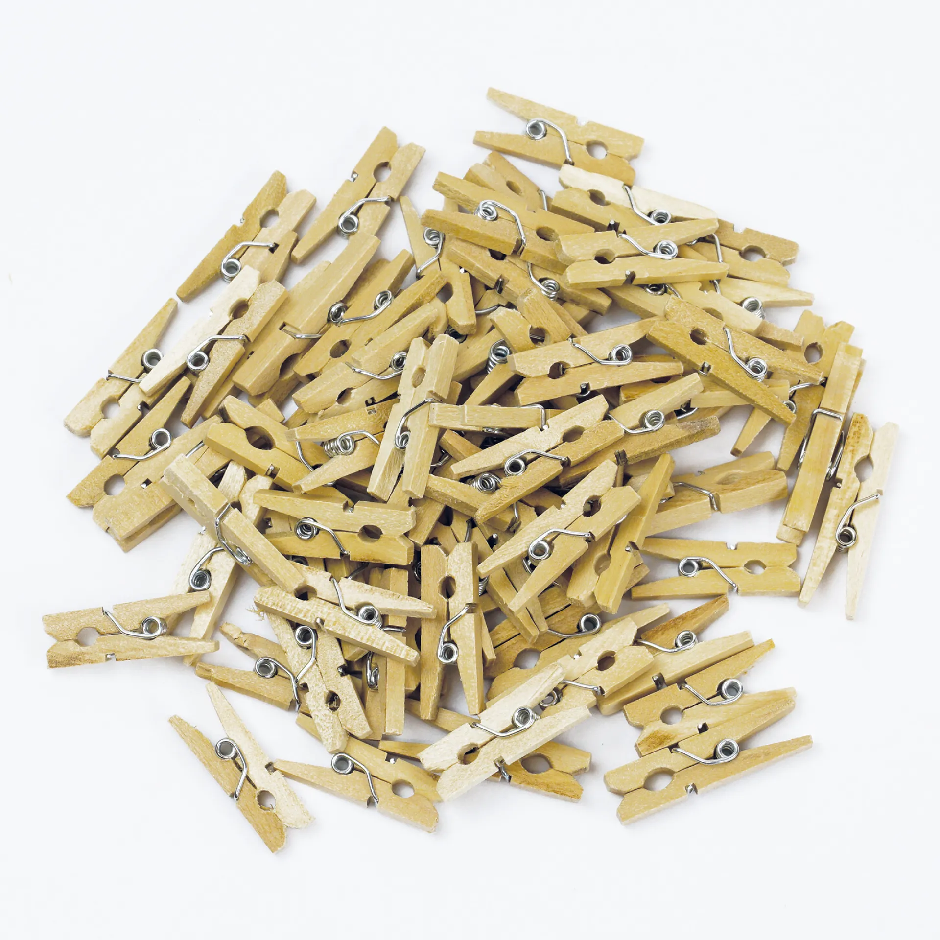 Natura-Büro-Set Pinnnadeln und Klammern aus Holz, 100-tlg.