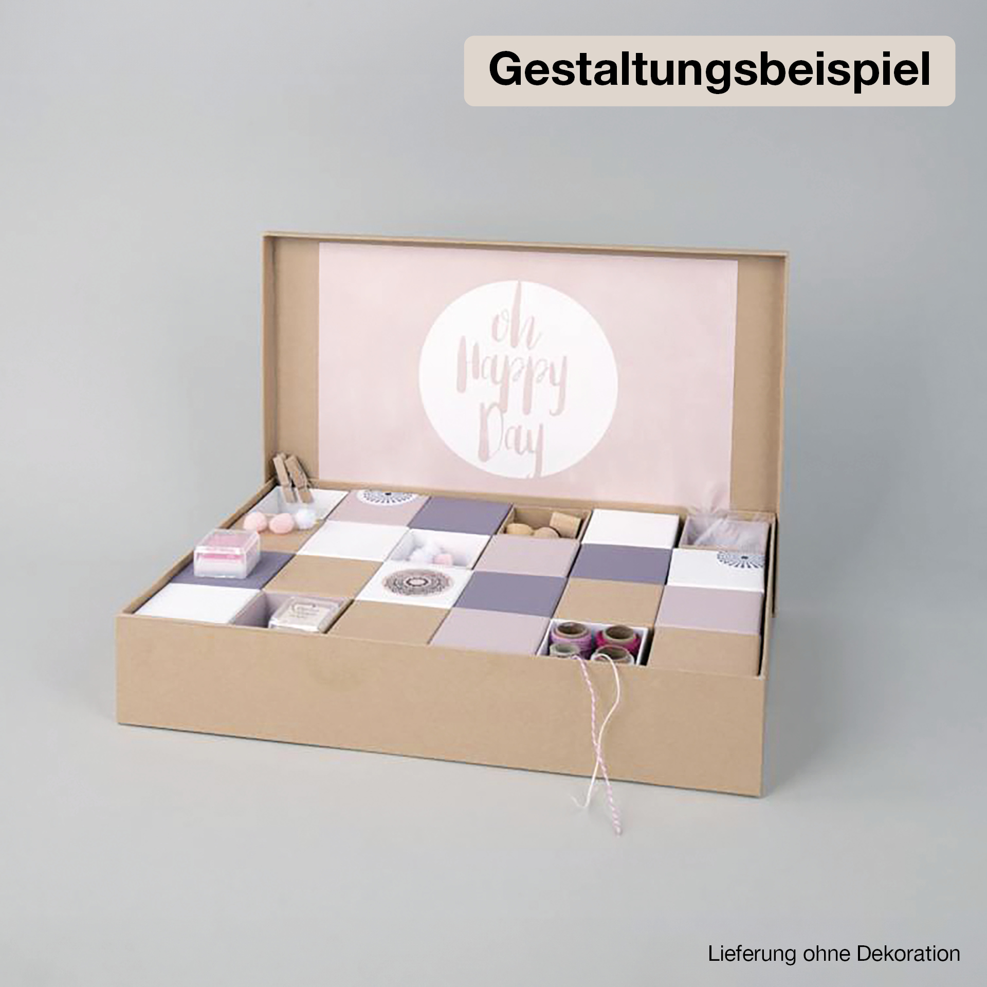 Set Pappmaché Boxen zum Selbstgestalten, 25-tlg.