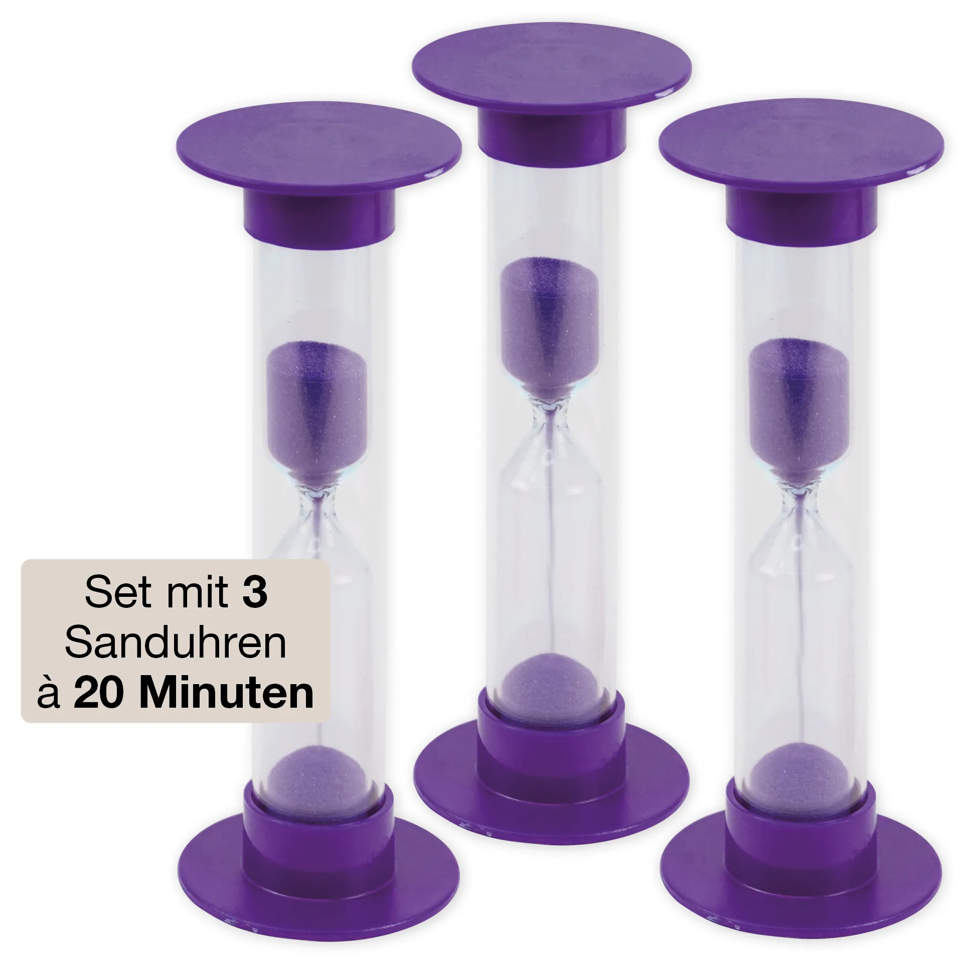 Set Sanduhren 14,5cm hoch, 3-tlg.