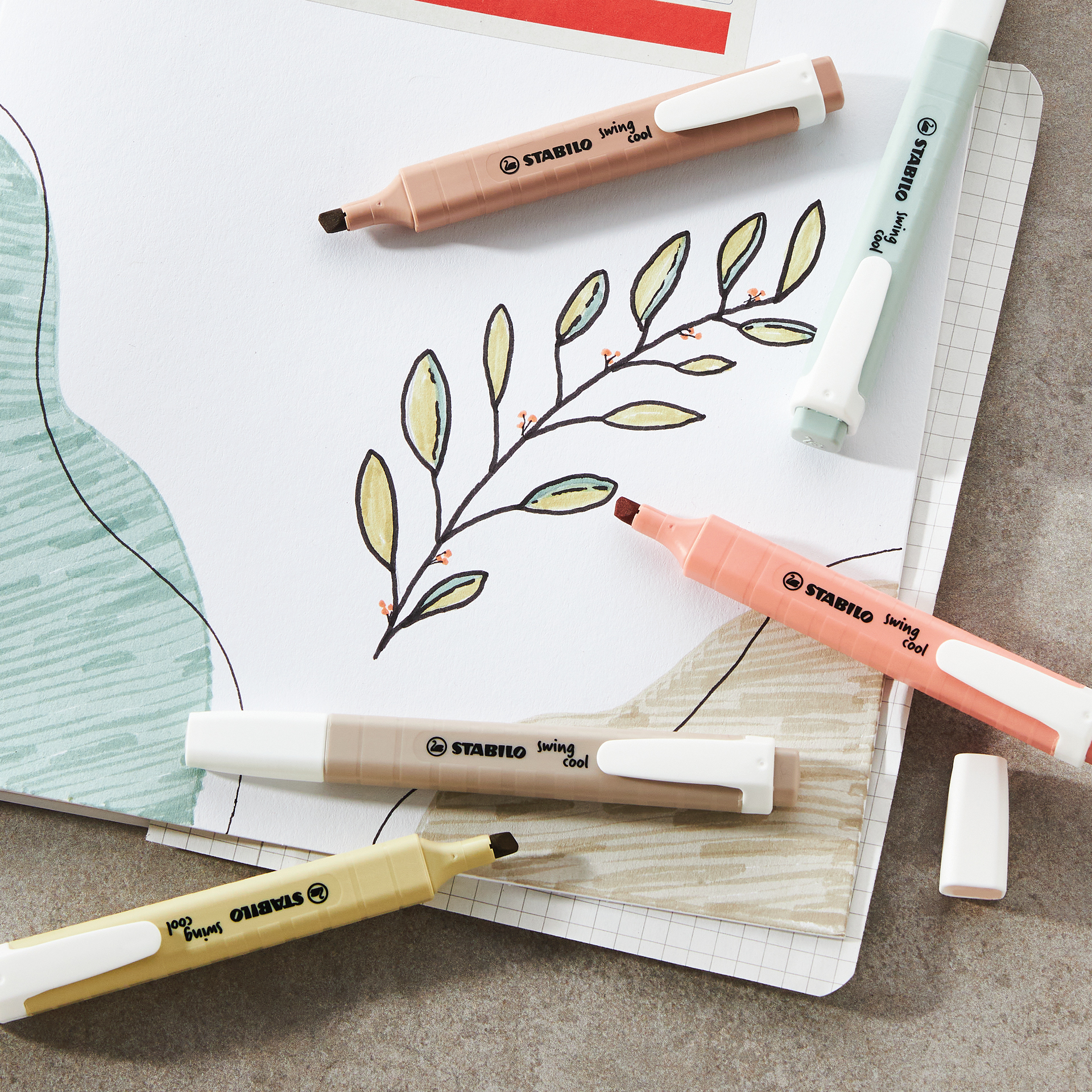 Stabilo swing cool Nature Colors Textmarker, 6-tlg.