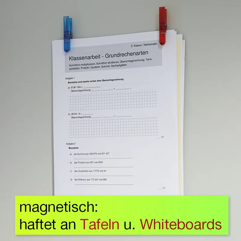 Klammern "Hai" magnetisch, 4-tlg.