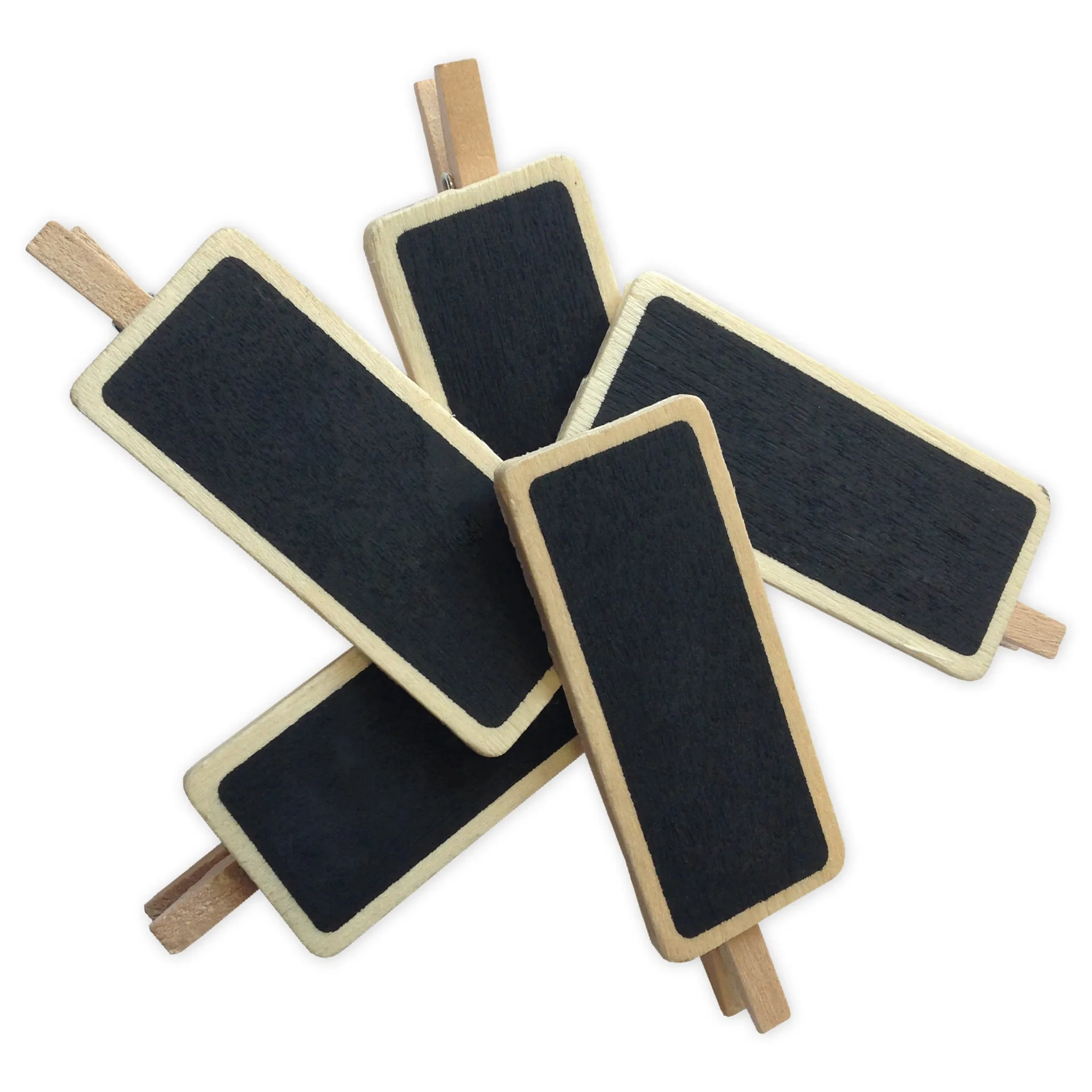 Klemm-Täfelchen schwarz, klein, 6-tlg.