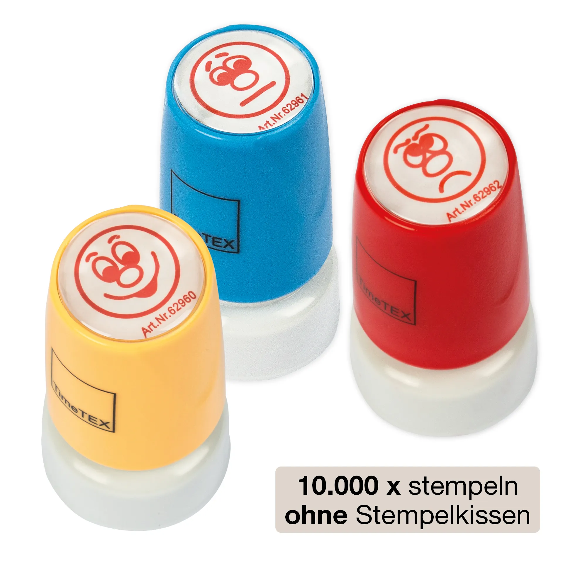 Stempel, Gesichter 3-tlg.