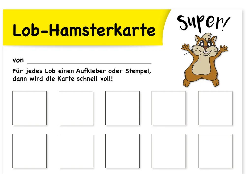 "Hamster" Sammelkarte, 25-tlg