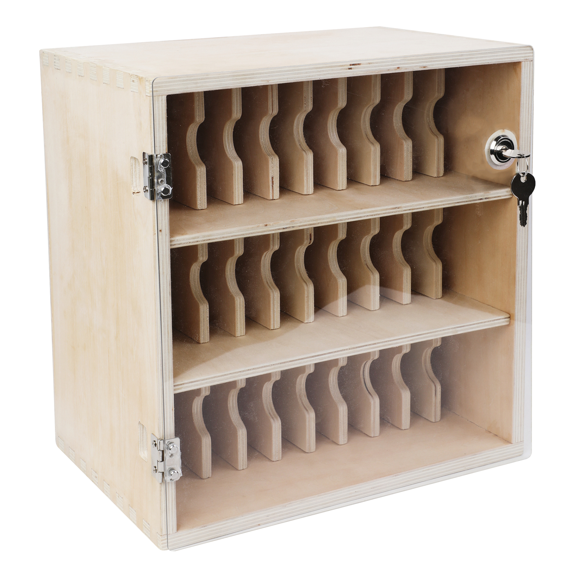 Handy-Parkplatz "Premium" aus MDF, 30 Fächer, abschließbar