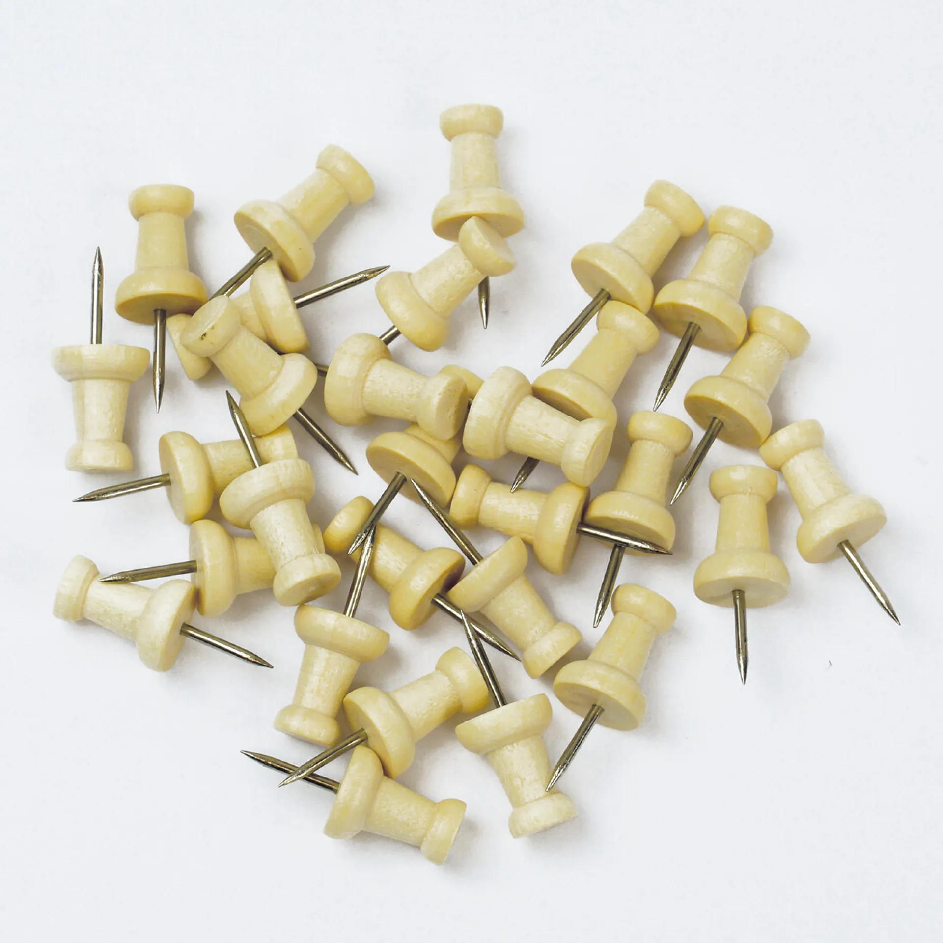 Natura-Büro-Set Pinnnadeln und Klammern aus Holz, 100-tlg.