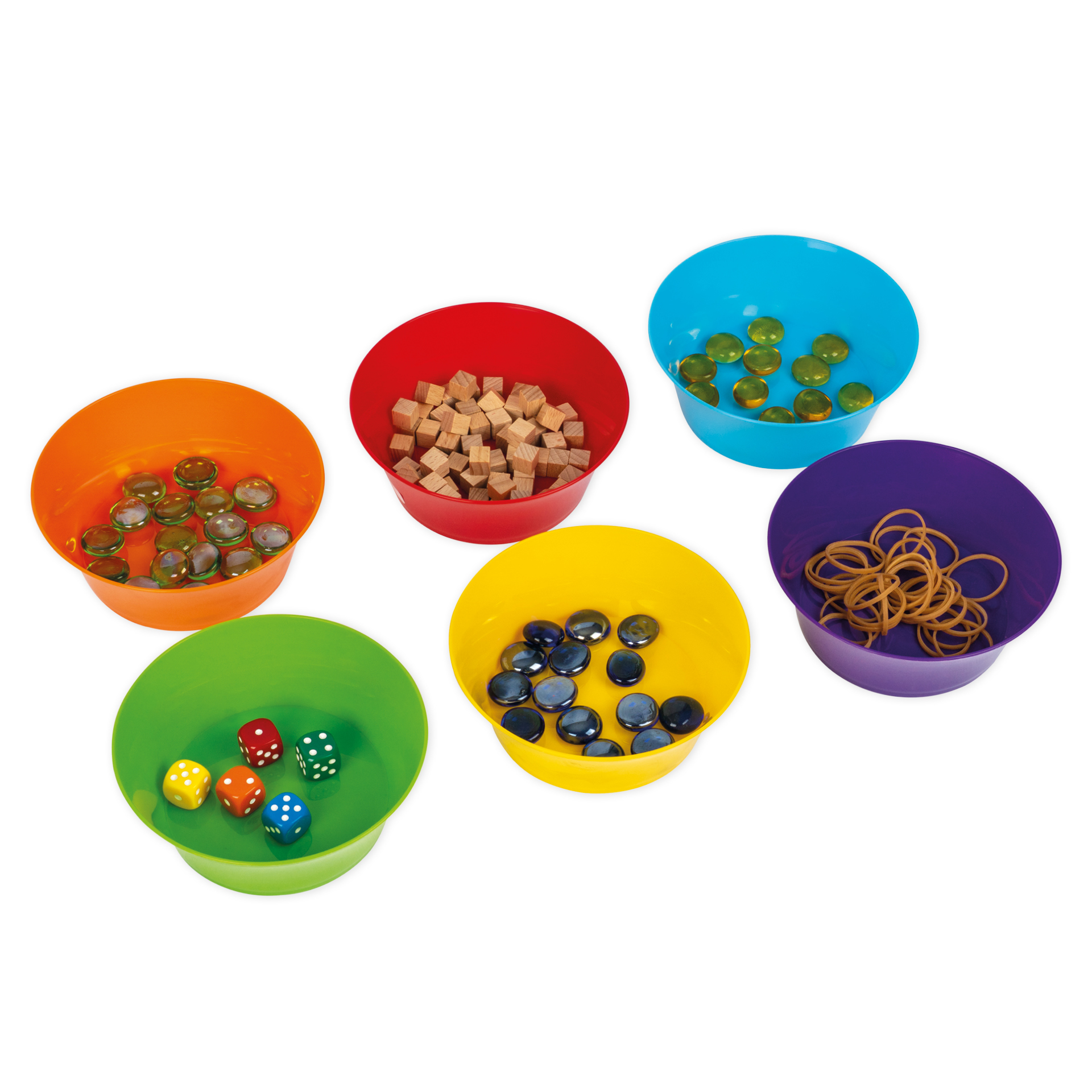 Set Materialschalen rund, 6-tlg.